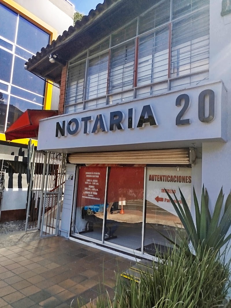 Notaría 20 de Medellín, barrio el poblado, Calle 10 # 43E – 44, La 10 del Poblado